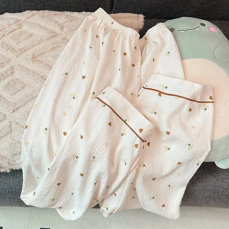 XIAFENYAN Pajama Set Women's Apricot-5