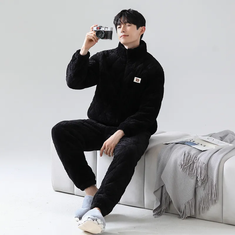 XIAFENYAN Pajama Gift Boxes Men's Black-3