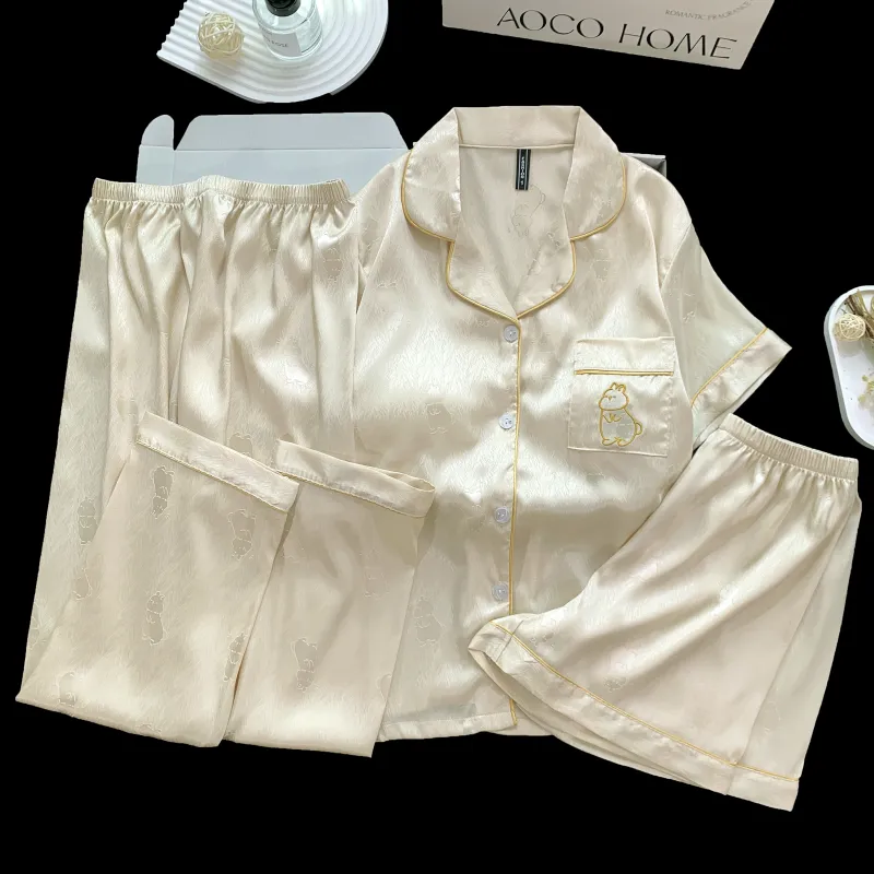 XIAFENYAN Pajama Set Women's Apricot-2