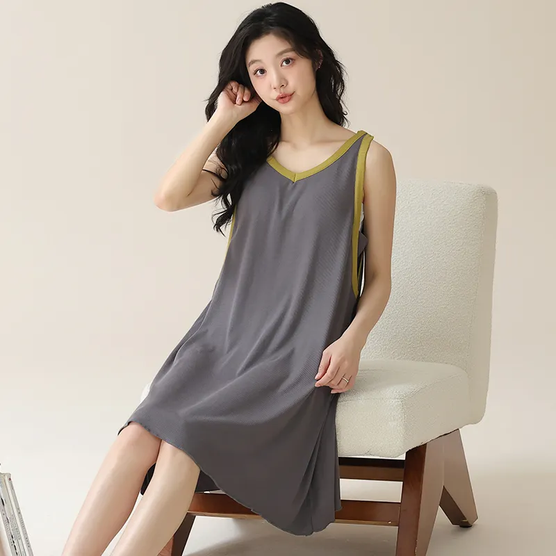 XIAFENYAN Nightgown Women's 2 Pack Gray-6