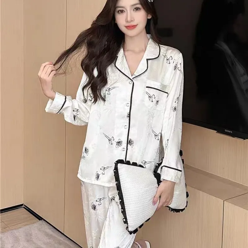 XIAFENYAN Pajama Set Women's White-4