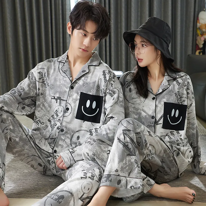 XIAFENYAN Pajama Set Unisex Gray-5