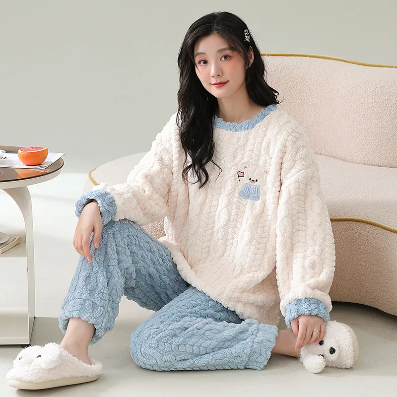 XIAFENYAN Pajama Set Women's Blue-1