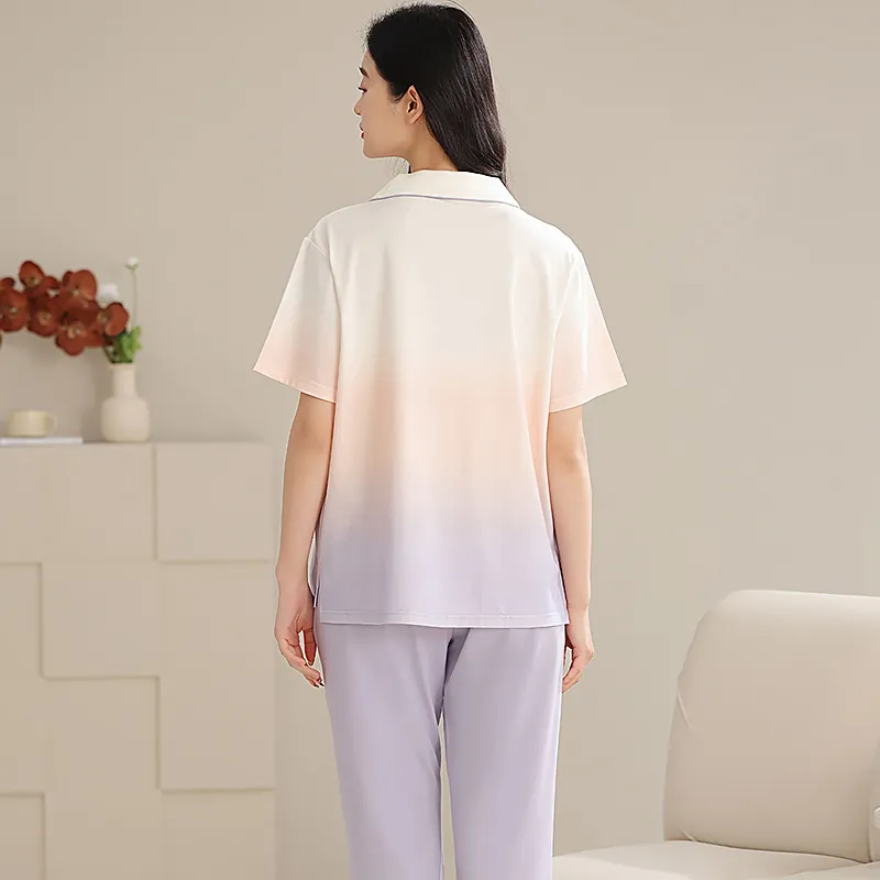 XIAFENYAN Pajama Set Women's Gradient Purple-6