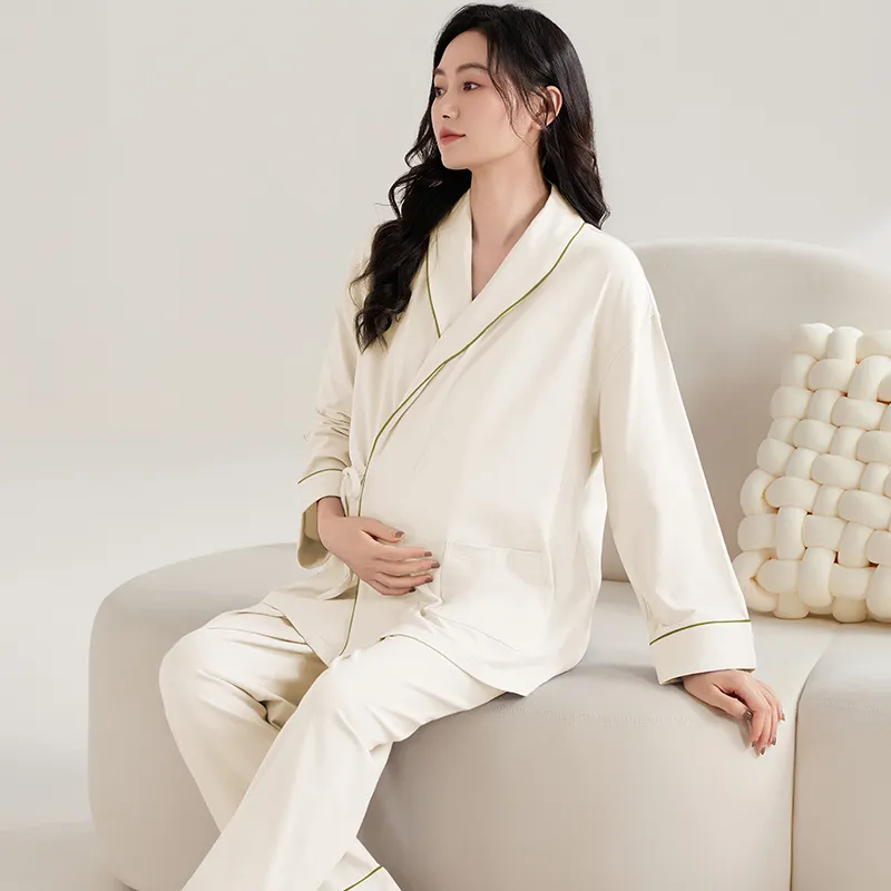 XIAFENYAN Pajama Set Women's Apricot-3