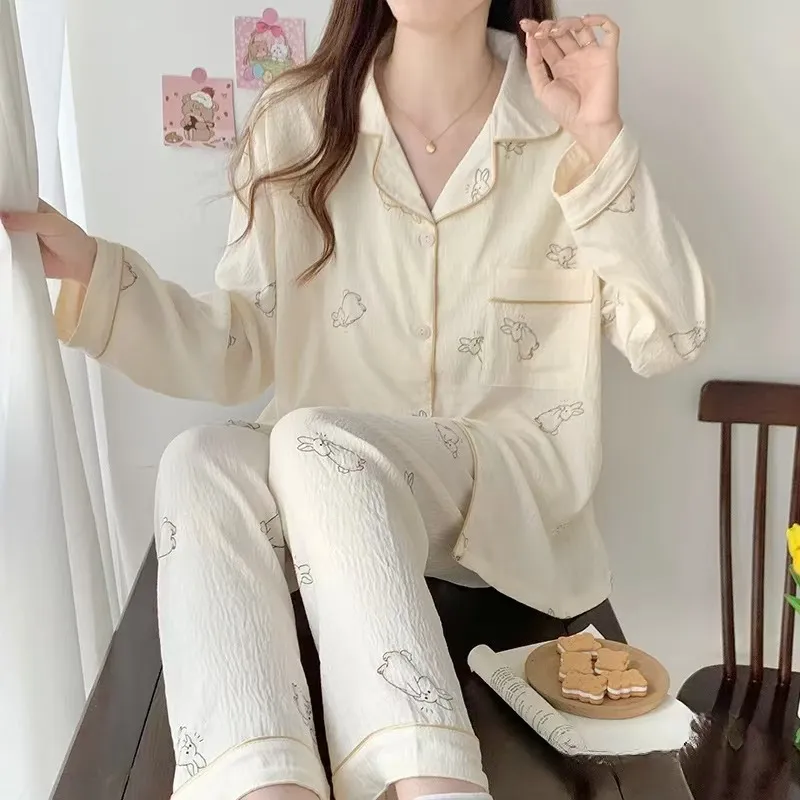 XIAFENYAN Pajama Set Women's Apricot-2