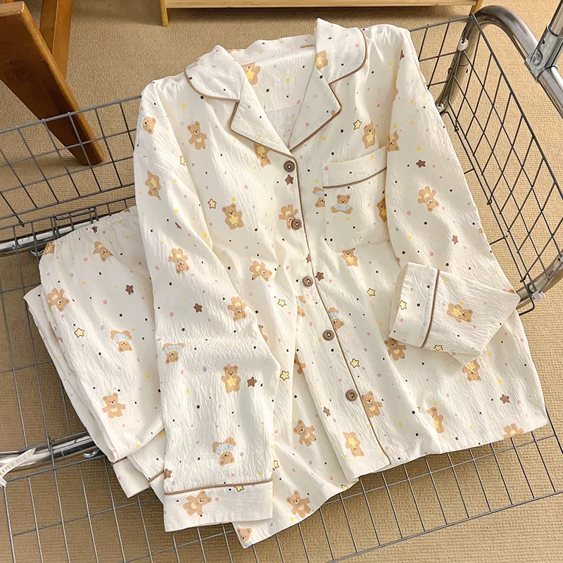 XIAFENYAN Pajama Set Women's Apricot-2