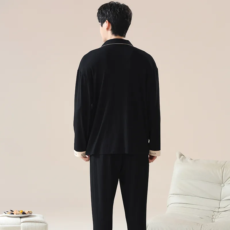 XIAFENYAN Pajama Gift Boxes Men's Black-7