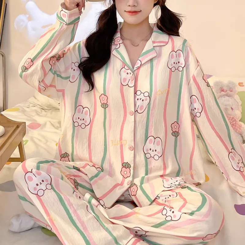 XIAFENYAN Pajama Set Women's Apricot-3