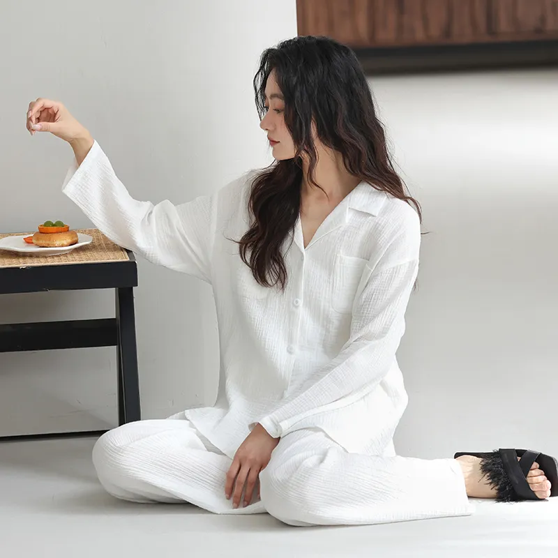 XIAFENYAN Pajama Set Women's White-2