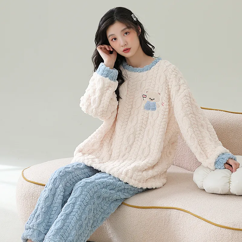 XIAFENYAN Pajama Set Women's Blue-4