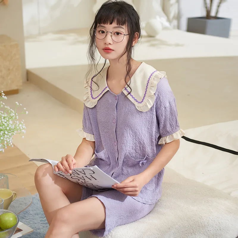 XIAFENYAN Pajama Set Women's Purple-1