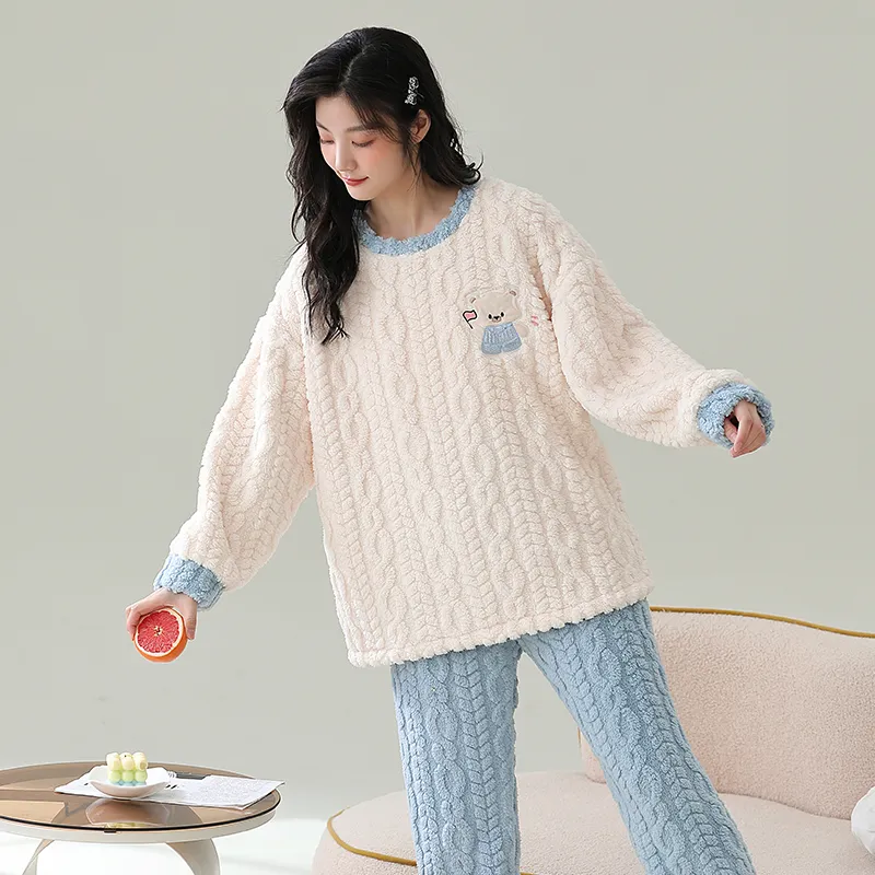 XIAFENYAN Pajama Set Women's Blue-5