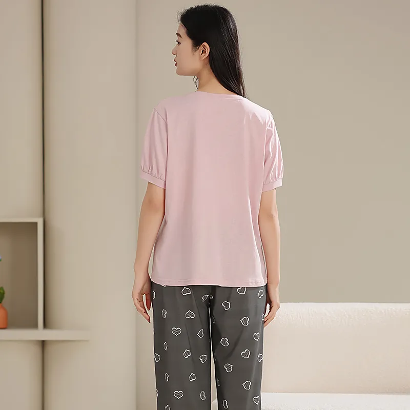 XIAFENYAN Pajama Set Women's Pink-5