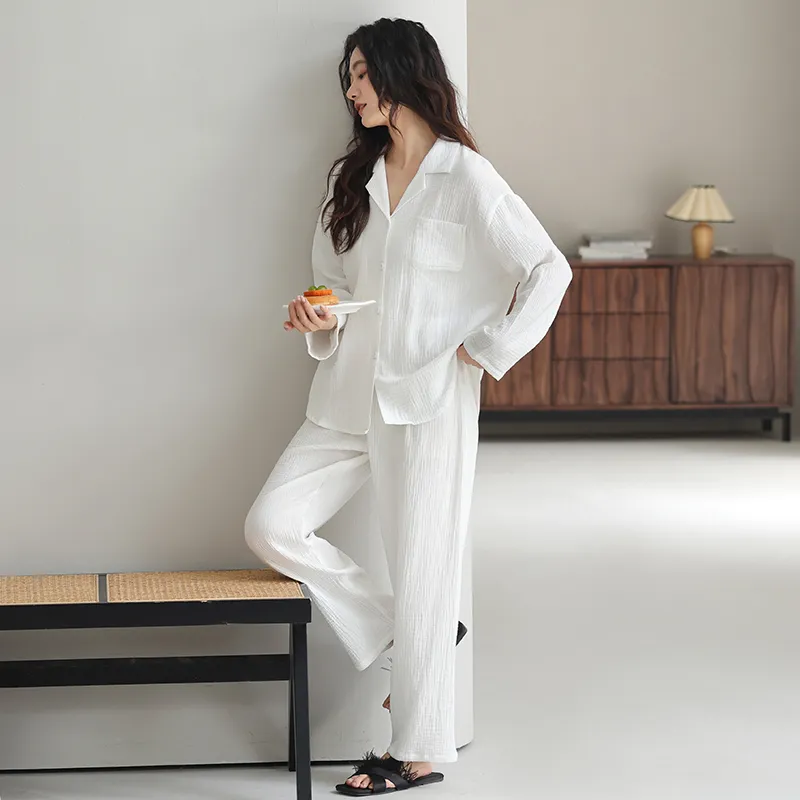 XIAFENYAN Pajama Set Women's White-4