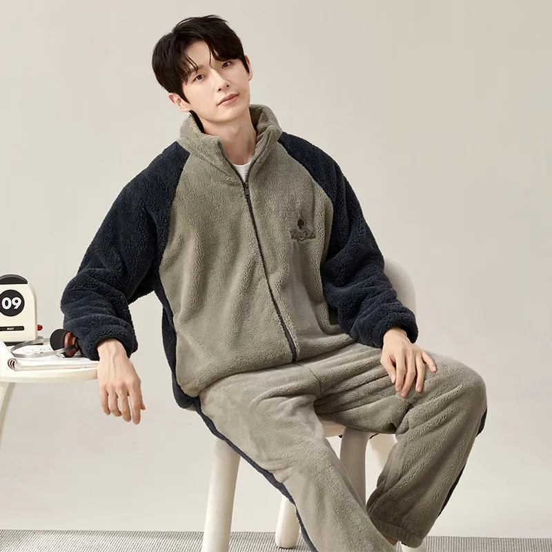 XIAFENYAN Pajama Set Men's Gull Gray-2