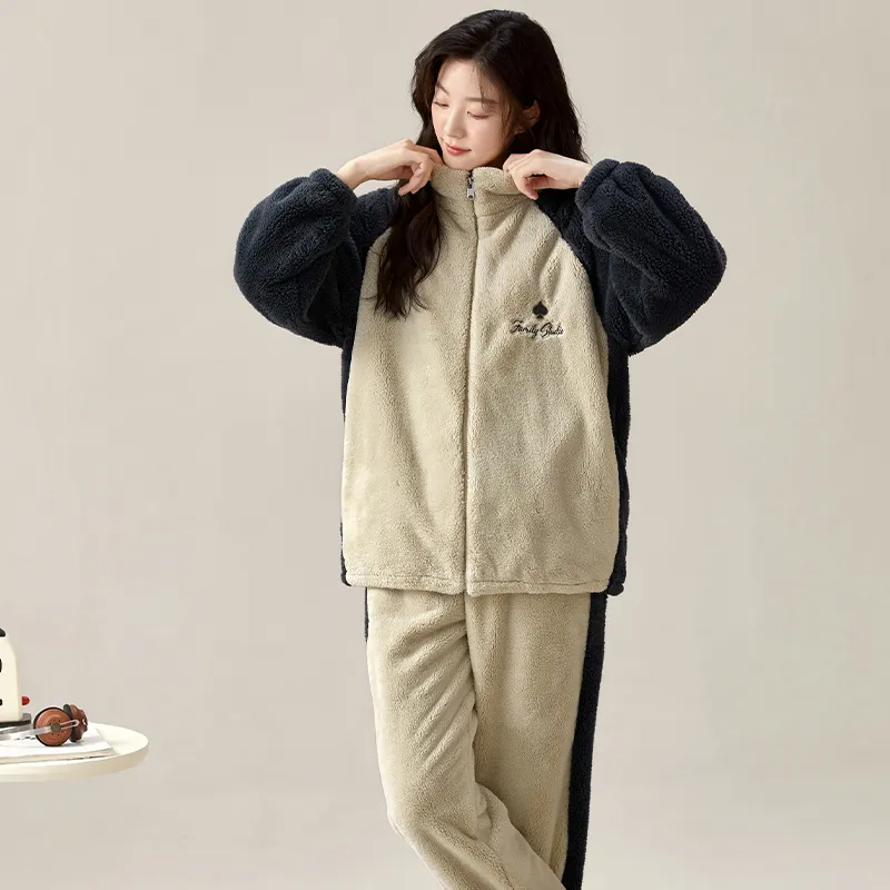 XIAFENYAN Pajama Set Women's Light Khaki-3