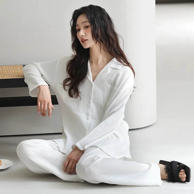 XIAFENYAN Pajama Set Women's White-1