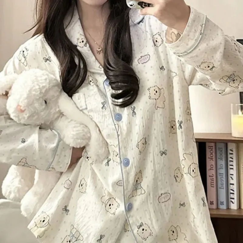 XIAFENYAN Pajama Set Women's Apricot-16