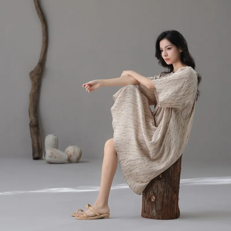 XIAFENYAN Nightgown Women's Light Brown-6