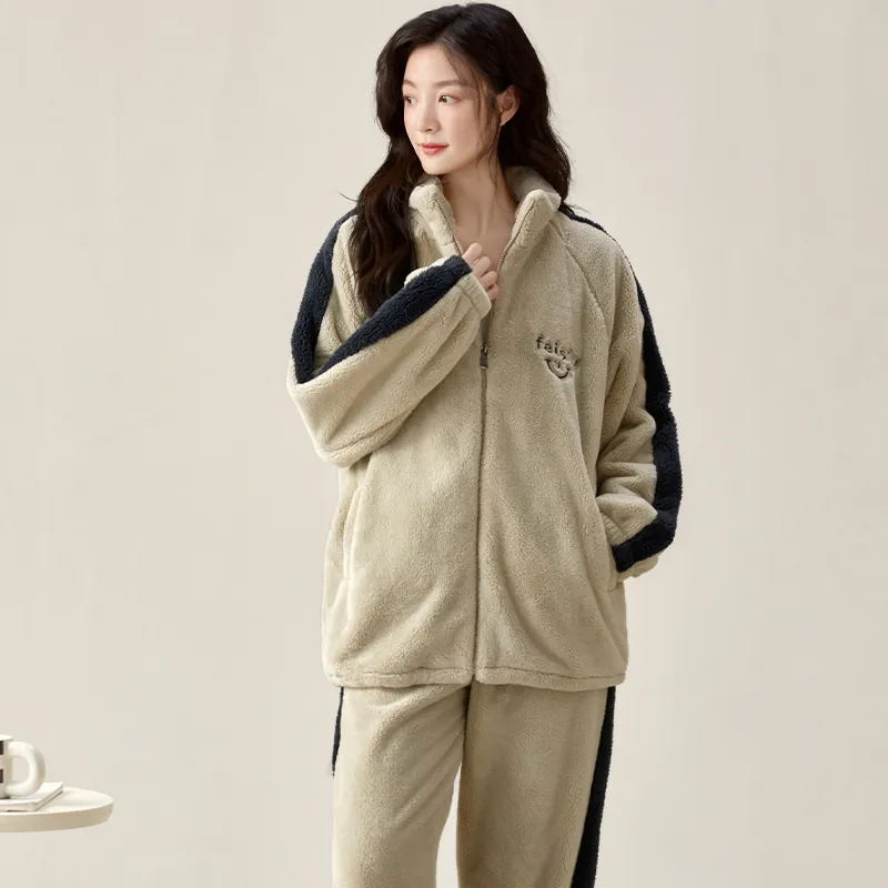 XIAFENYAN Pajama Set Women's Light Khaki-1