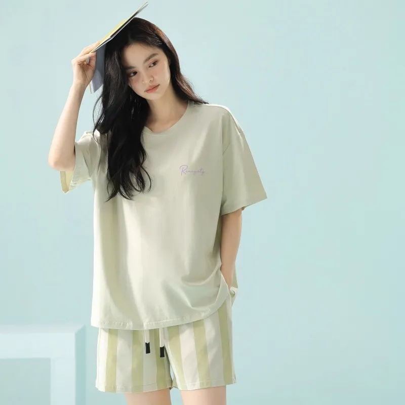 XIAFENYAN Pajama Set Women's Green-3
