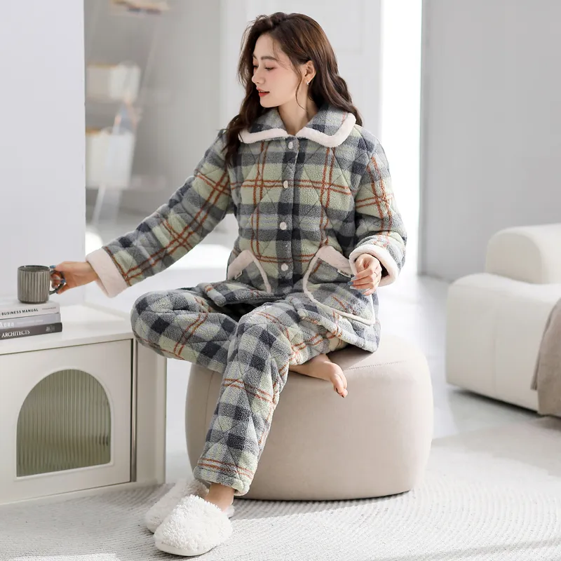 XIAFENYAN Pajama Set Women's Olive Green-3