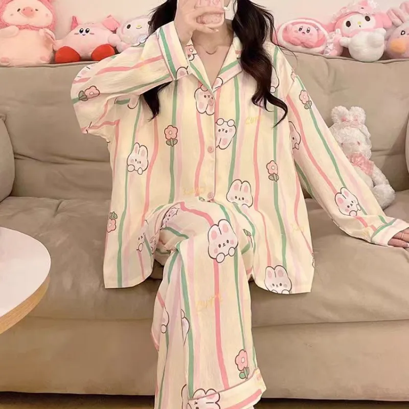 XIAFENYAN Pajama Set Women's Apricot-4