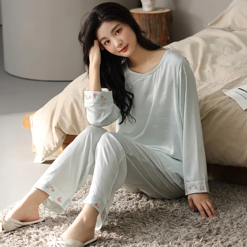 XIAFENYAN Pajama Set Women's Green-1