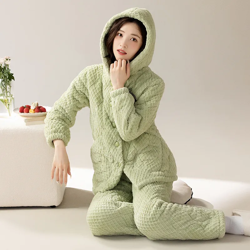 XIAFENYAN Pajama Set Women's Appa Green-1