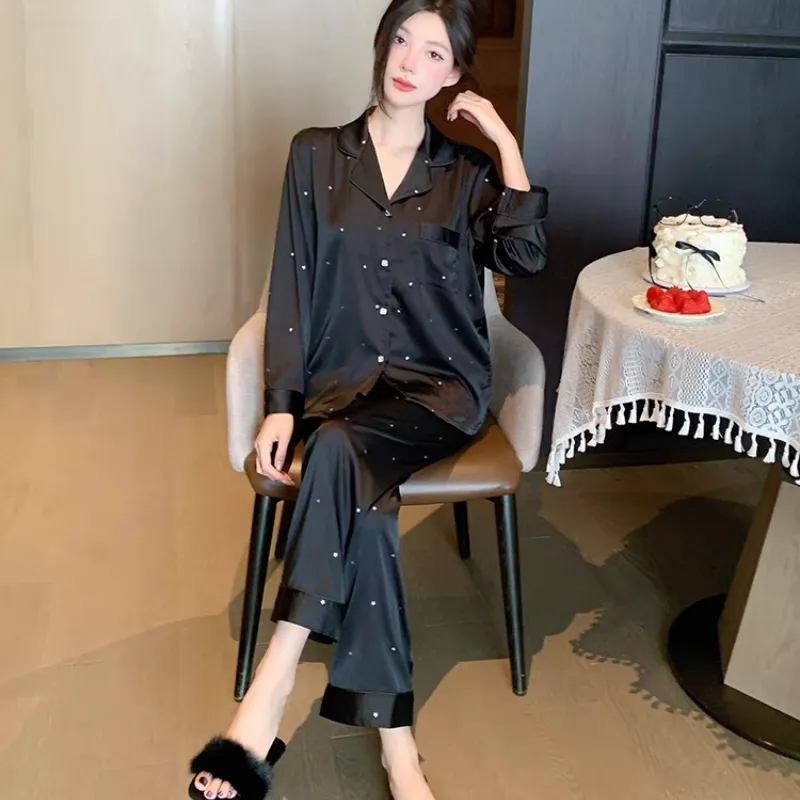 XIAFENYAN Pajama Set Women's Black-1