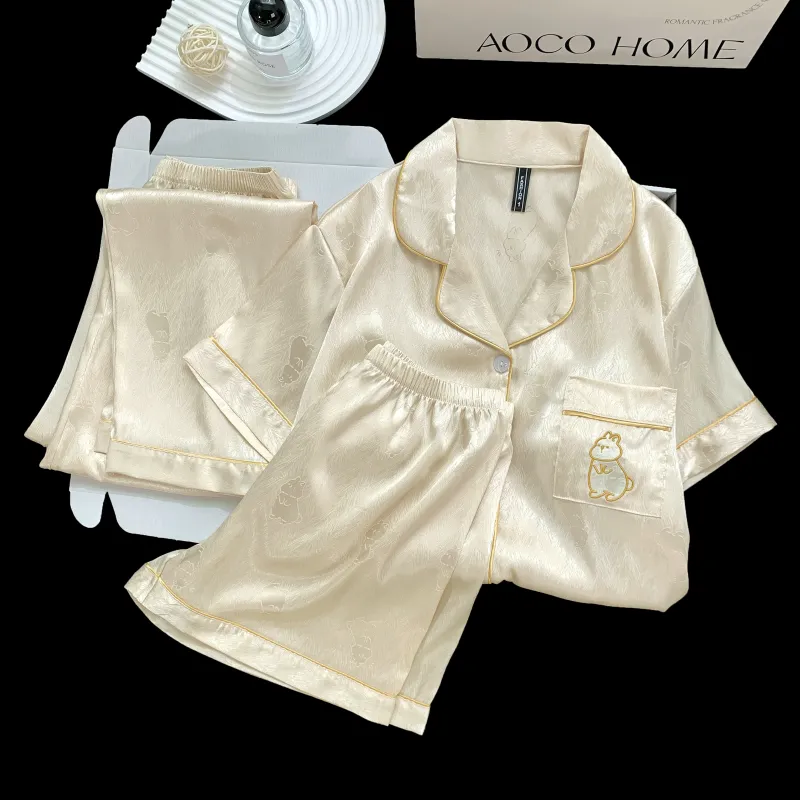 XIAFENYAN Pajama Set Women's Apricot-10