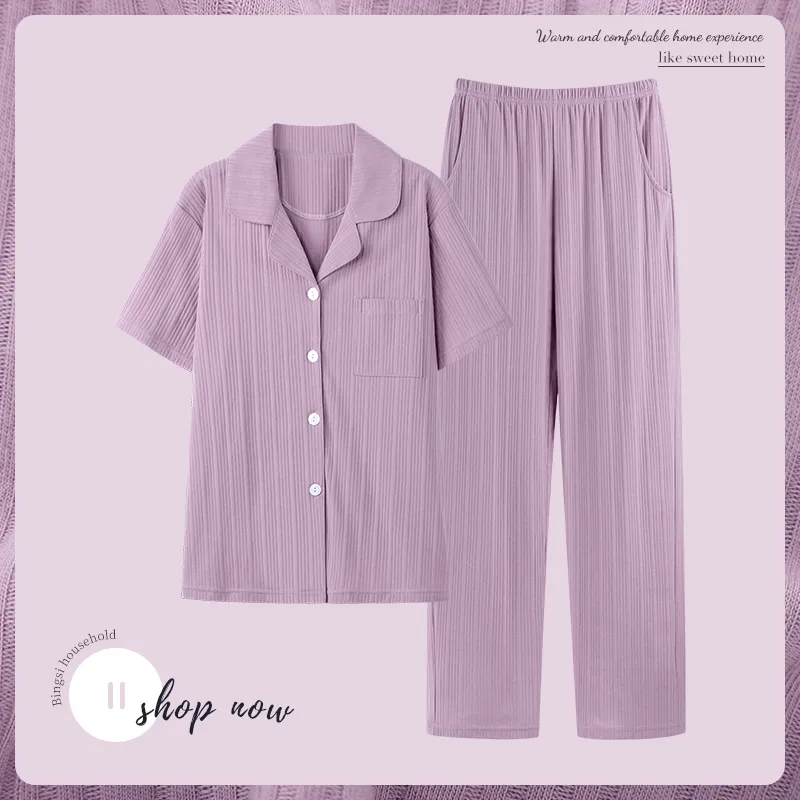 XIAFENYAN Pajama Set Women's Pink-25