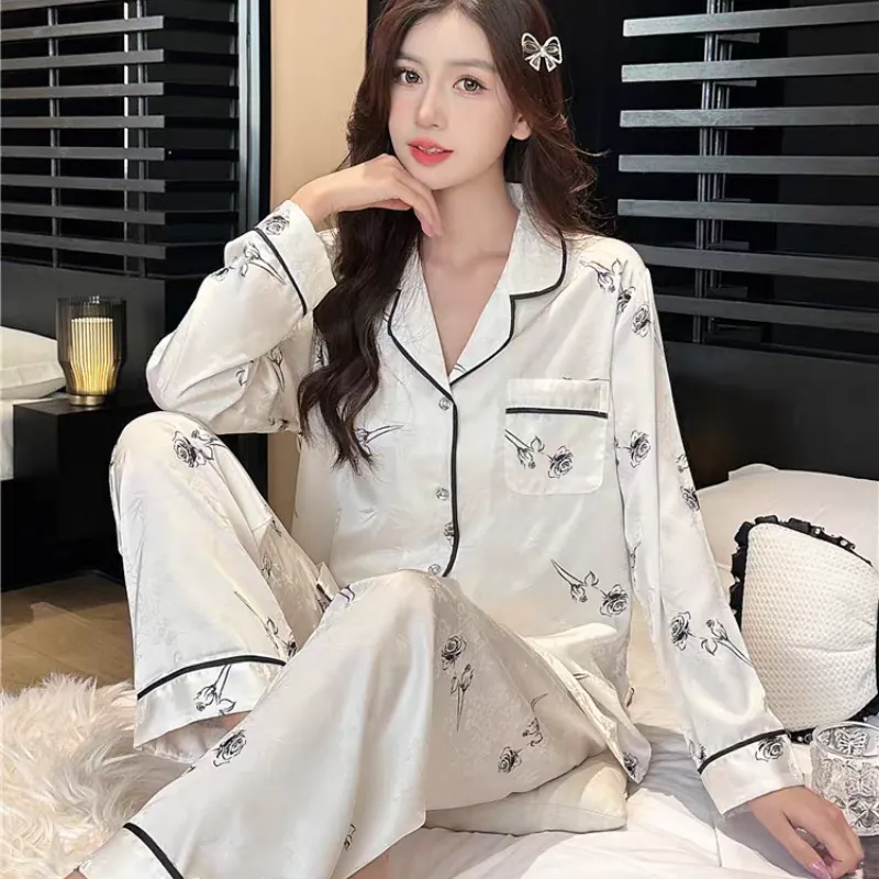 XIAFENYAN Pajama Set Women's White-1