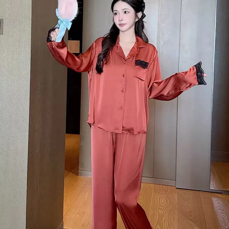 XIAFENYAN Pajama Set Women's Orange-4