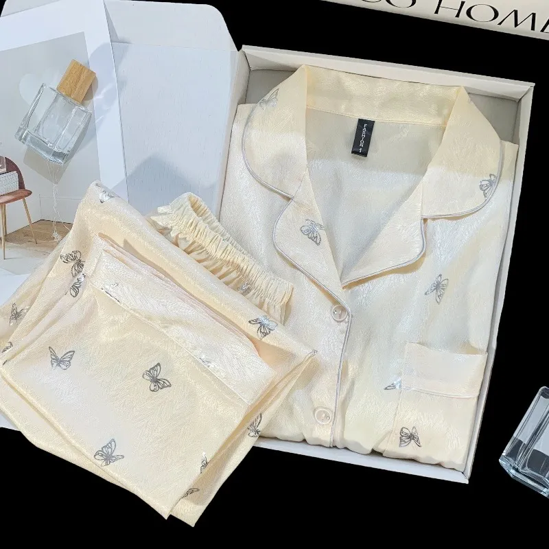 XIAFENYAN Pajama Set Women's Apricot-5