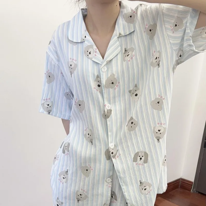 XIAFENYAN Pajama Set Women's Blue-2