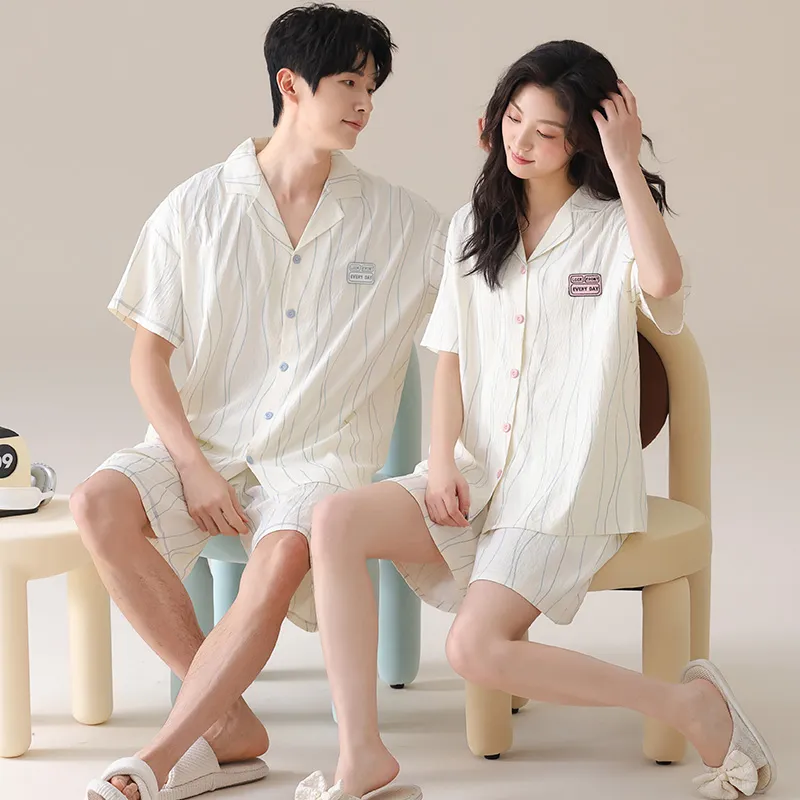 XIAFENYAN Pajama Set Unisex Apricot-2