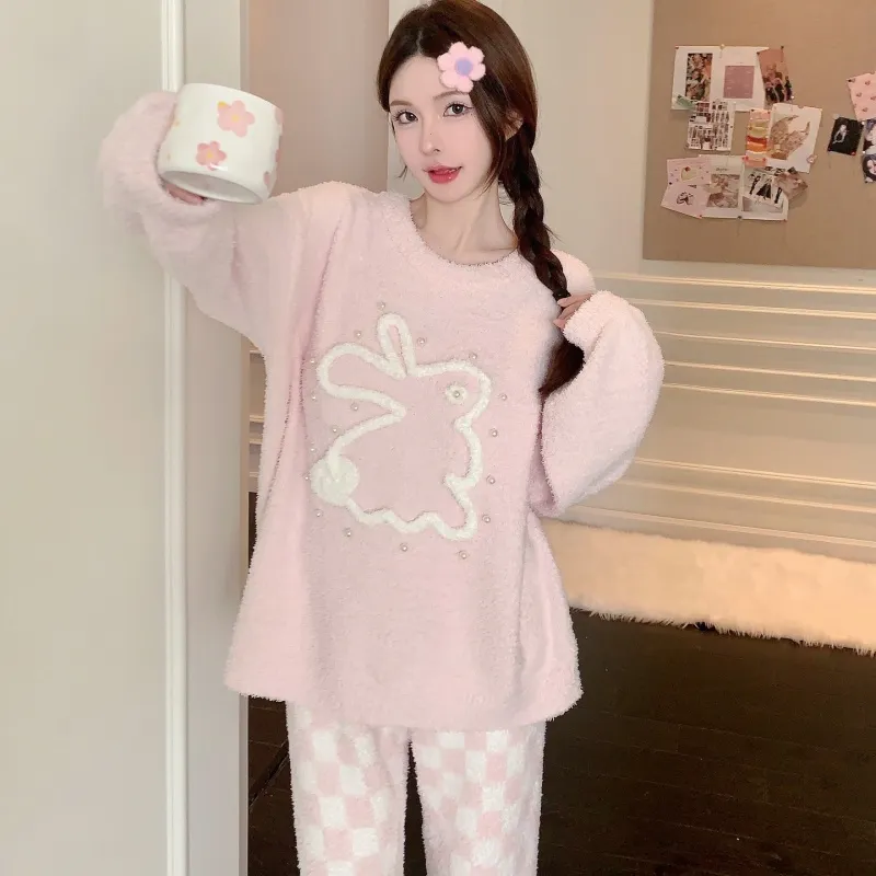 XIAFENYAN Pajama Set Women's Pink-1