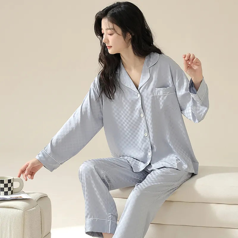 XIAFENYAN Pajama Set Women's Blue-4
