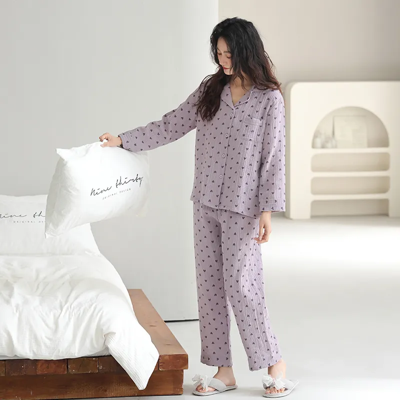 XIAFENYAN Pajama Set Women's Purple-4