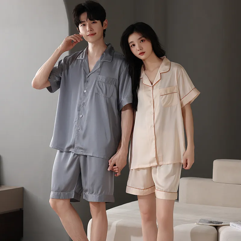 XIAFENYAN Pajama Set Men's Gray Blue-1