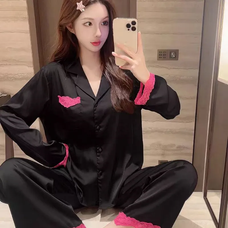 XIAFENYAN Pajama Set Women's Black-3