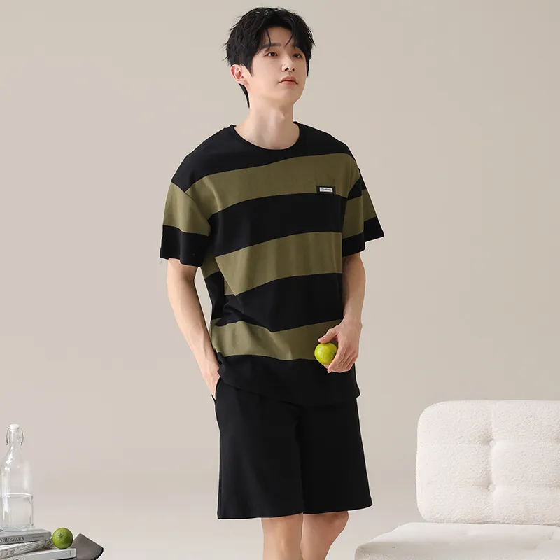 XIAFENYAN Pajama Set Men's Black-2