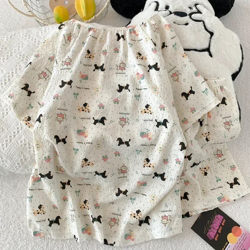 XIAFENYAN Pajama Set Women's Apricot-4