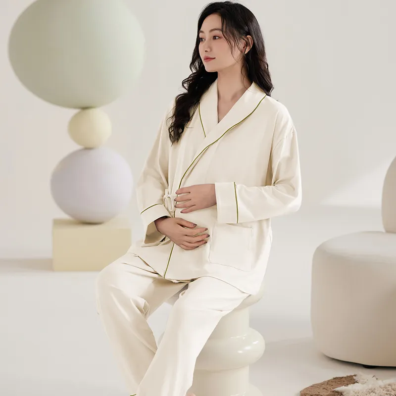 XIAFENYAN Pajama Set Women's Apricot-2