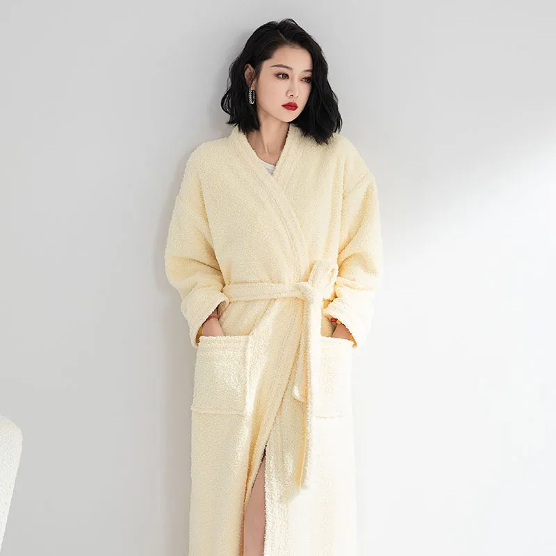 XIAFENYAN Bath Robes Women's Yellow-4