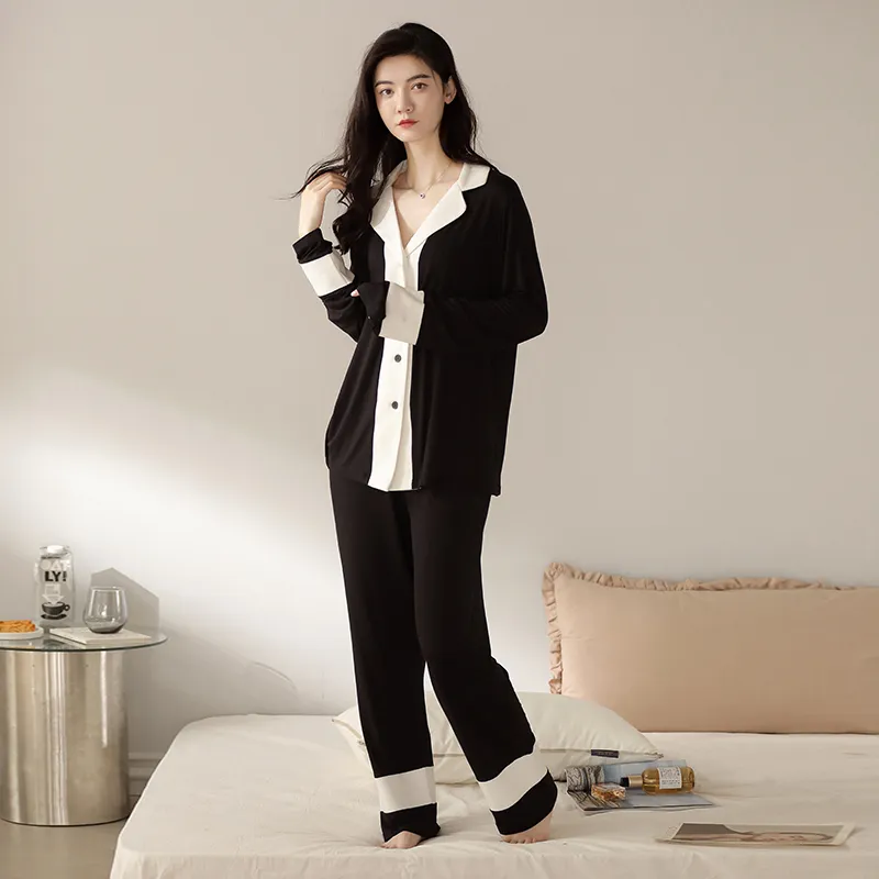XIAFENYAN Pajama Set Women's Black-4