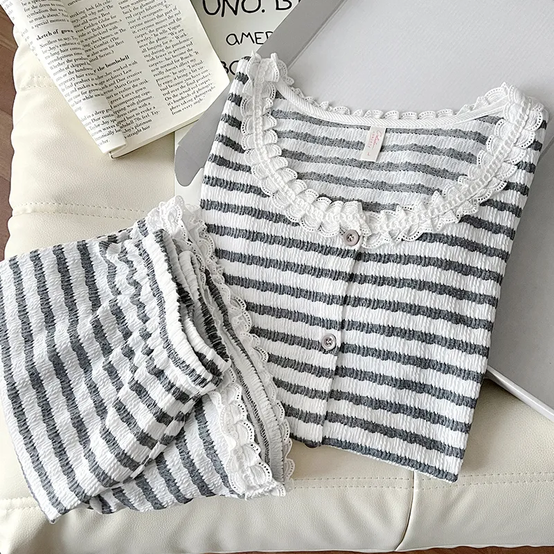 XIAFENYAN Pajama Set Women's Gray-3