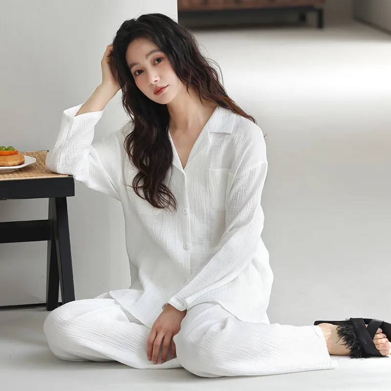 XIAFENYAN Pajama Set Women's White-5
